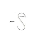 THE SIMPLE STYLE S Metal Askı - S Kanca - 5ADET GRİ