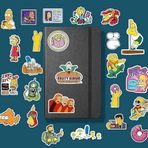 The Simpsons sticker paketi/bullet journal defter çıkartma ajanda laptop etiket