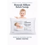 The Sıvı Geçirmez Bebek Yastığı, Antialerjik Yastık , %100 Pamuklu, Boncuk Silikon 35x45 Cm