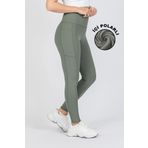 The Step Sports Kadın Çağla Yeşili Fitilli Kışlık Içi Polarlı Cepli Yüksek Bel Bilek Hizası Termal Tayt 25