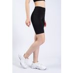 The Step Sports Kadın Siyah Cepli Fitilli Yüksek Bel Spor Biker Şort Tayt 8
