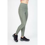 The Step Sports Step Nova Çağla Yeşili Cepli Yüksek Bel Toparlayıcı Soft Kumaş Bilek Boy Spor Tayt