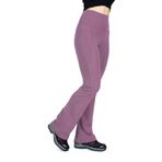 The Step Sports Yüksek Bel Lila Toparlayıcı İspanyol Paça Cepli Spor Tayt Pantolon