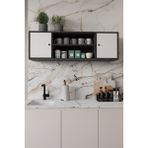The Violett Remaks Merano 120 cm Mutfak Düzenleyici Erzak Dolabı - Beyaz - Antrasit
