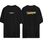 The Wert Bandıts Ön Arka Baskılı Sıyah Oversize T-Shirt - M - Siyah