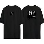 The Wert Coldplay Grafik Tasarım Viva La Vida Ön Arka Baskılı Sıyah Oversize T-Shirt - Siyah