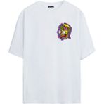 The Wert Simson Baskılı Beyaz Oversize Tshirt