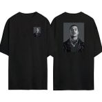 The Wert Tyler Durden Vesikalık Ön Arka Baskılı Sıyah Oversize T-Shirt - XL - Siyah
