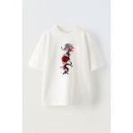The Wert Unisex Minimalist Japon Agac Red Tasarım Baskılı Pamuk Beyaz Oversize T-Shirt - XL