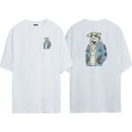 The Wert Unisex Parayı Düşünen Darth Vader Star Wars Ön Arka Baskılı Beyaz Oversize T-Shirt - XL