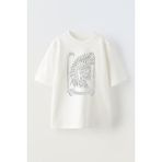 The Wert Unisex Skeleton Mifer Tasarım Baskılı Pamuk Beyaz Oversize T-Shirt - XL