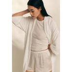 The White Company Essential Organik Pamuk Kadın Şal Yakalı Bornoz - XS - Beyaz