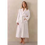 The White Company Ultimate Modal Pamuk Kadın Şal Yakalı Bornoz - Beyaz