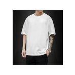 THE WHITE Erkek Oversize Premium Beyaz Tişört