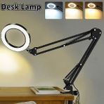 The Wlue Flexible Metal 72 LED Masa Lambası 360 Dönebilen Esnek Ofis Mimar Çalışma Işığı - Siyah