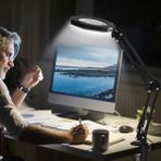 The Wlue Metal Akrobat 72 LED Masa Lambası Şiddeti Ayarlanabilir 3 Farklı Işık Rengi USB Girişli - Siyah