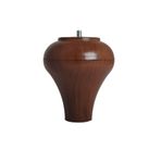 The Zey Gen (Vida Ölçüsüne Dikkat) - 12 cm Armut Plastik Baza Ayağı Koltuk - Kanepe Ayağı 8 Adet Ceviz M8 Vida