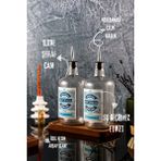 TheBRo 1 Litre Marine Serisi Ahşap Stantlı Şeffaf Zeytinyağı Şişes ve Ayçiçek Yağı Şişesi