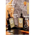 TheBRo 500ML Mat Siyah Ahşap Stantlı New Premium Serisi Zeytinyağı ve Ayçiçek Yağı Şişesi