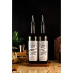 TheBRo 750ML Retro Serisi Ahşap Stantlı Zeytinyağı Şişesi,ayçiçek Yağı Şişesi