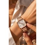 thekam Kare Minimal Zarif Kol Saati & Rose Gold Klasik Saat, Vintage Kadın Saat - Ayarlanabilir Kordon - The Kam