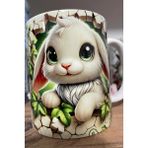 theKAM Tavşanlı Kupa Bardak 3d Efekt Tavşan Baskılı Kupa - 1 Adet - 300 ml