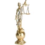 Themis Adalet Terazisi Heykeli ve Dünya Biblo Gold 24cm