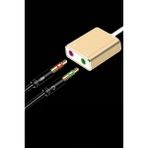 Thentech USB Harici Ses Kartı 3.5mm Mikrofon ve Kulaklık Girişli Dönüştürücü Adaptör Laptop Bilgisayar Uyumlu