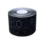 THERABAND Kinesiology Tape Sporcu Bandı Ağrı Bandı 5cm x 5mt Siyah Zeminde Gri Çizgili