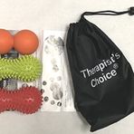 Therapist's Choice® 3 Paket Fıstık Topu Masaj Seti - 2 Dikenli Masaj Fıstık Topu (1 x Sert ve 1 x Yumuşak), 1 x Çift Fıstık Masajı Lakros Topları, Stres Refleksolojisi, Kirpi Duyusal Top Seti