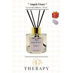 Therapy Smell, Angels Grace - Lüks Çubuklu Oda Kokusu / 120 ml / Extra Clear Silindir Cam Şişe / Metal Altın Kapak