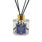 THERAPY smell, OCEAN BLUE - Lüks Çubuklu Oda Kokusu / 120 ml/Extra Clear Silindir Cam Şişe/Metal Altın Kapak