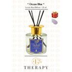 THERAPY smell, OCEAN BLUE - Lüks Çubuklu OdaKokusu / 120 ml / Extra Clear Silindir Cam Şişe / Platform Altın Kapak / HEDİYELİ