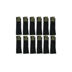 Thermo Flaş Siyah Renk Yazlık Likralı Pamuklu 12'li Asker Çorabı