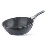 Thermoad 28 cm Döküm Granit Wok Tava