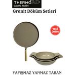 Thermoad 2'li Vizon Set (Gözleme Tavası 36 Cm-3'lü 18-20-22 cm Güveç Sahan Set Kapaksız )