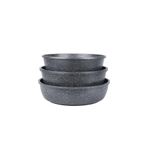 ThermoAD 3 lü yuvarlak fırın tepsi set gri (26,28,30)
