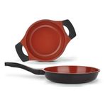 Thermoad Alüminyum Granit Döküm Red Diamond 20 cm Sahan + 26 cm Tava