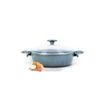 ThermoAD Döküm Granit Karnıyarık Tenceresi 32 Cm Gri