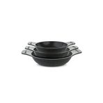 Thermoad Döküm Saplı Güveç Sahan Set |3 Parça |Gri |18cm-20cm-22cm