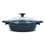 Thermoad Gri 28 cm Granit Basık Pilav Karnıyarık Tencere
