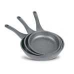 Thermoad Gri 3'lü 20-24-28 cm Granit Döküm Tava Seti