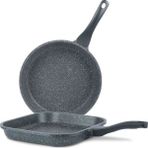 Thermoad Gri Alüminyum Döküm 2'li 24 cm Tava Seti