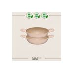 ThermoAD | Güveç Sahan Set | Döküm Kendinden Saplı | 2 Parça | Vizon | 20cm-22cm