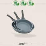ThermoAD | Tava Seti | 3 Parça | 20cm-24cm-28cm | Açık Gri - Yok