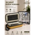 Thermobag Gold Insülin Hormon Taşıma Çantası, 25X15X10 Cm, Neopren Dış Kaplama, Izotermik Iç Yalıtım, 18 Saat - 25 x 15 x 10 cm - Altın