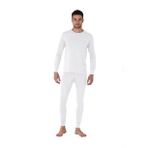 Thermoform Microfiber Şardonlu Termal İçlik Set Erkek BEYAZ