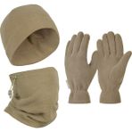 Thermoform Polar Eldiven Bere Boyunluk Seti Kum - Standart - Kum Rengi - Beden