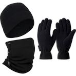 Thermoform Polar Eldiven Bere Boyunluk Seti Siyah - Siyah / Standart - beden