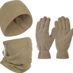Thermoform Polar Unisex Eldiven Bere Boyunluk Seti Kum